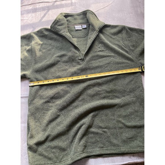 Ducks Unlimited Mens Quarter Zip Pullover Sweatshirt Olive Green L - Picture 4 of 7